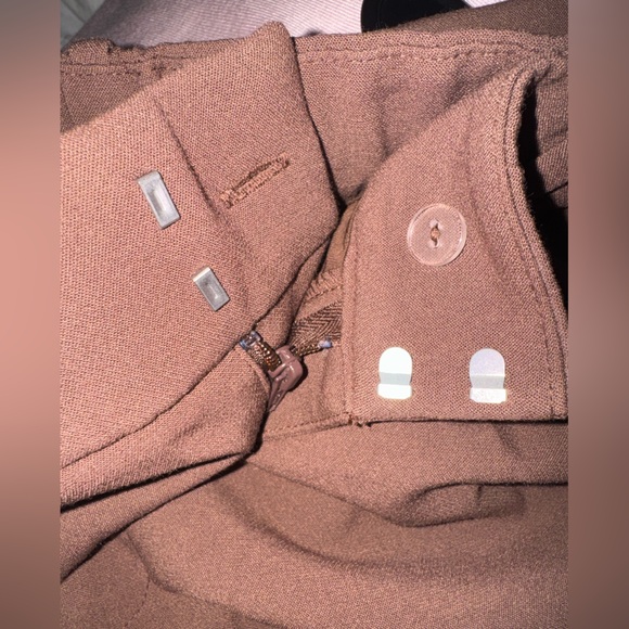 Abercrombie & Fitch Brown High Waisted Trousers - Picture 2 of 3